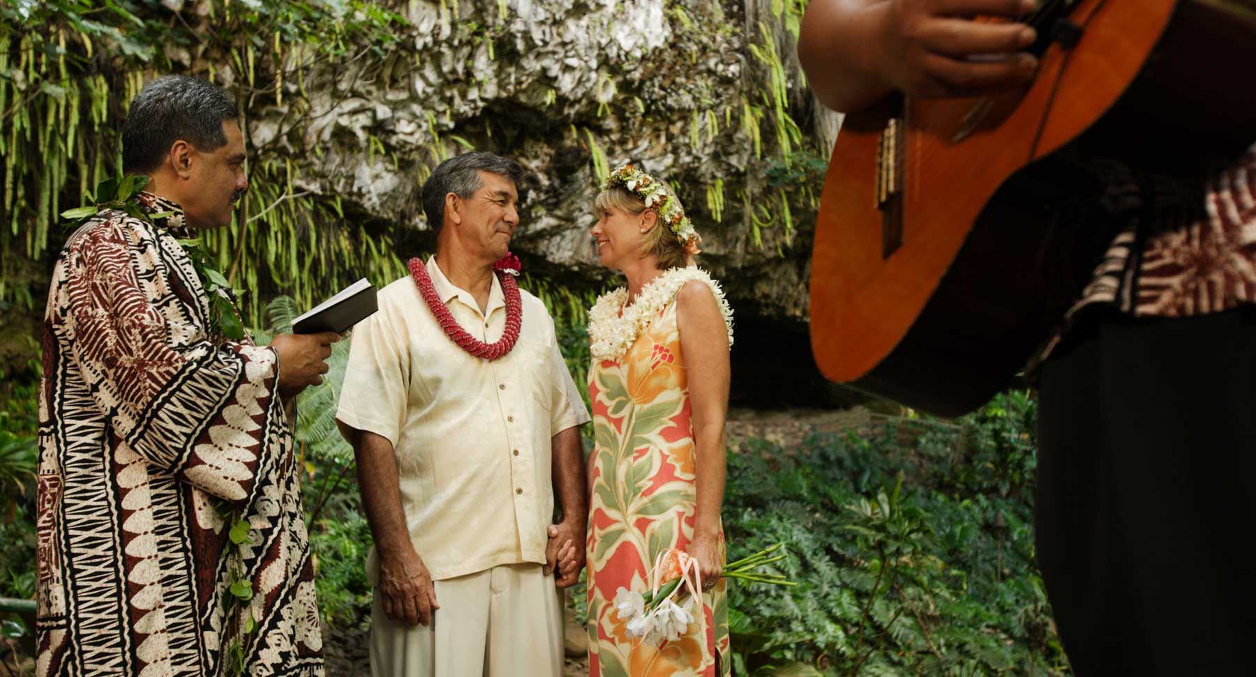 Musicians Play at a Kauai Wedding